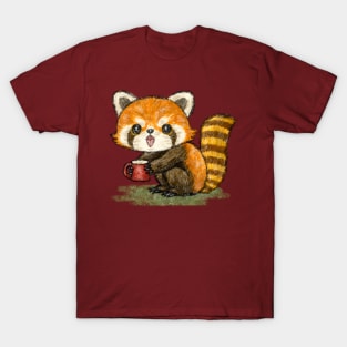 Red panda with a mug T-Shirt